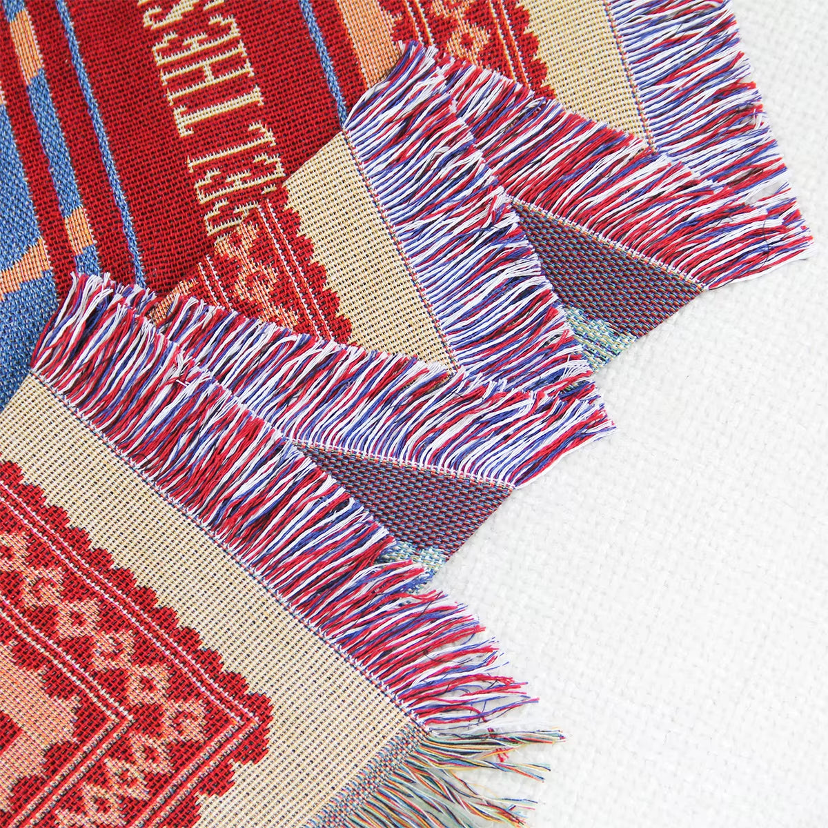 Jacquard Factory Custom Design High Quality Logo/Pattern Woven Tapestry Blanket and Warp Tapestry Throw Blanket