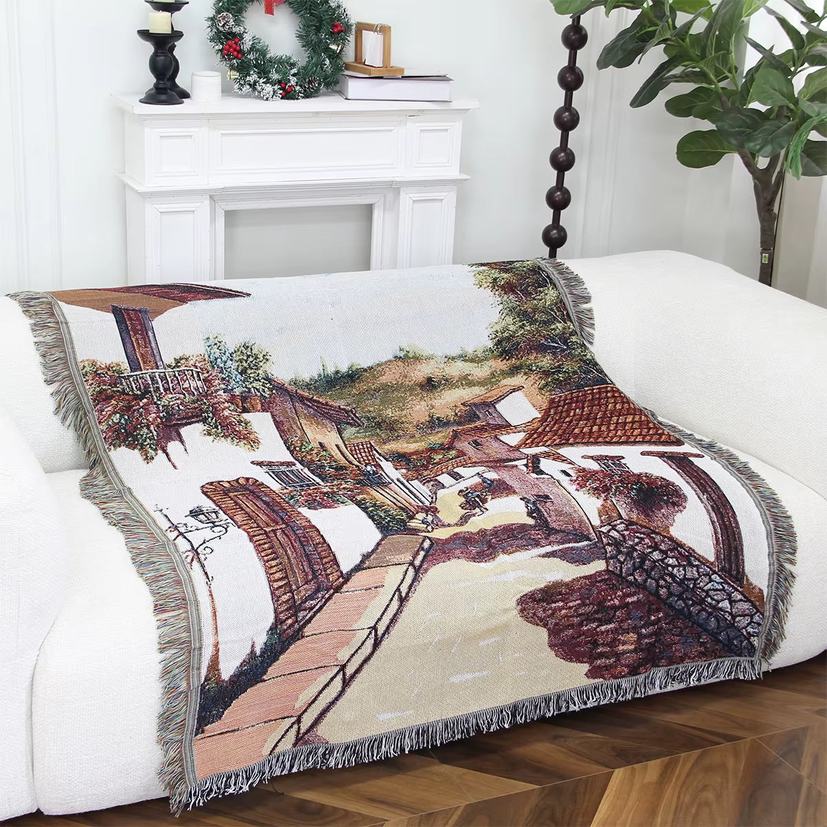 MOQ 1PC Jacquard Woven Tapestry Custom Throw Blanket for Home Decoration Wall Hanging Tapestry Blanket Custom Design