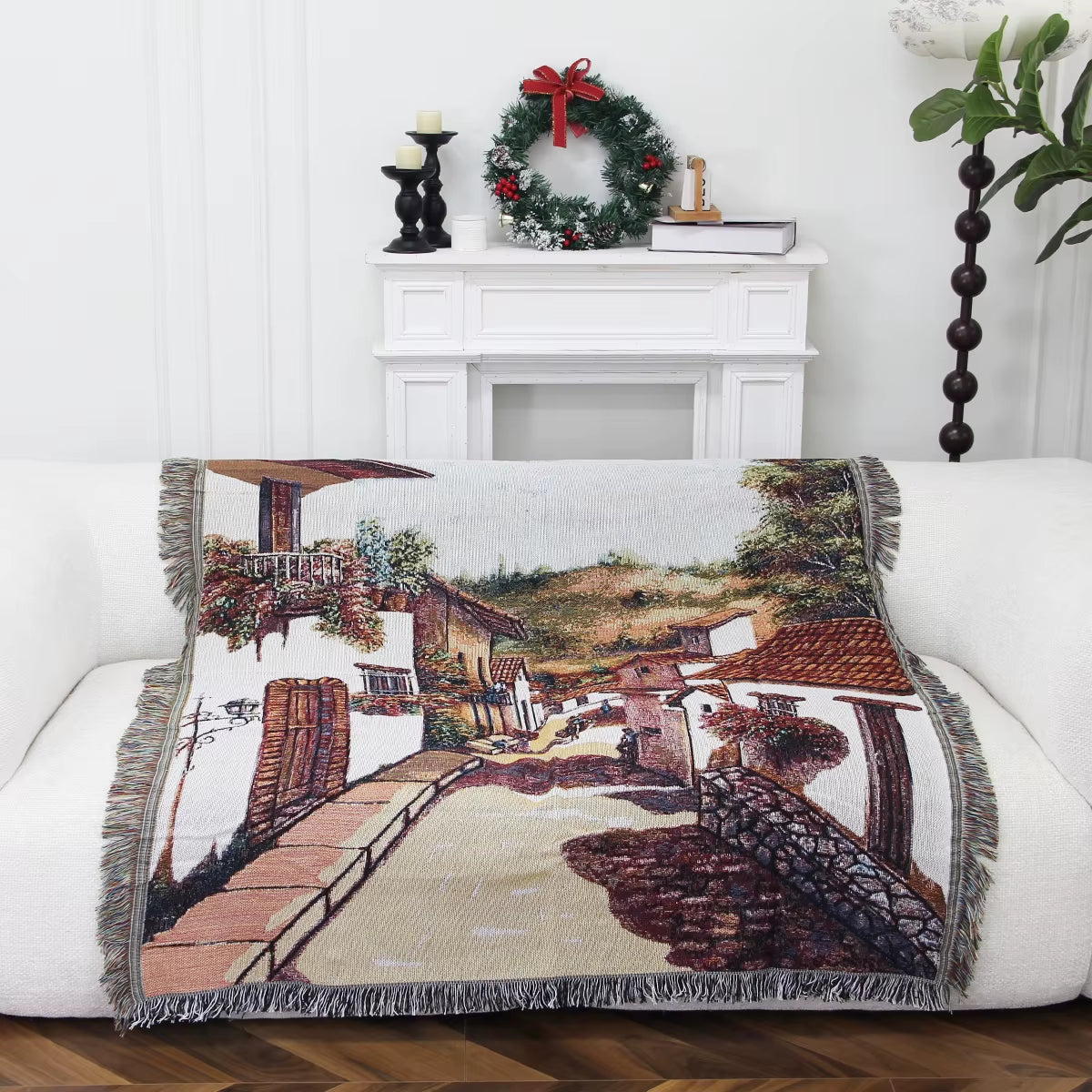 MOQ 1PC Jacquard Woven Tapestry Custom Throw Blanket for Home Decoration Wall Hanging Tapestry Blanket Custom Design