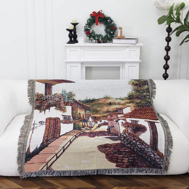 MOQ 1PC Jacquard Woven Tapestry Custom Throw Blanket for Home Decoration Wall Hanging Tapestry Blanket Custom Design