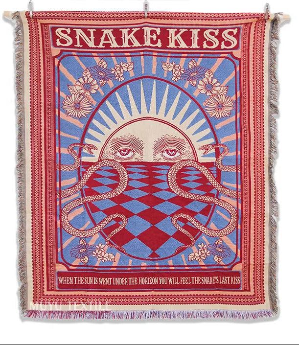 Jacquard Factory Custom Design High Quality Logo/Pattern Woven Tapestry Blanket and Warp Tapestry Throw Blanket