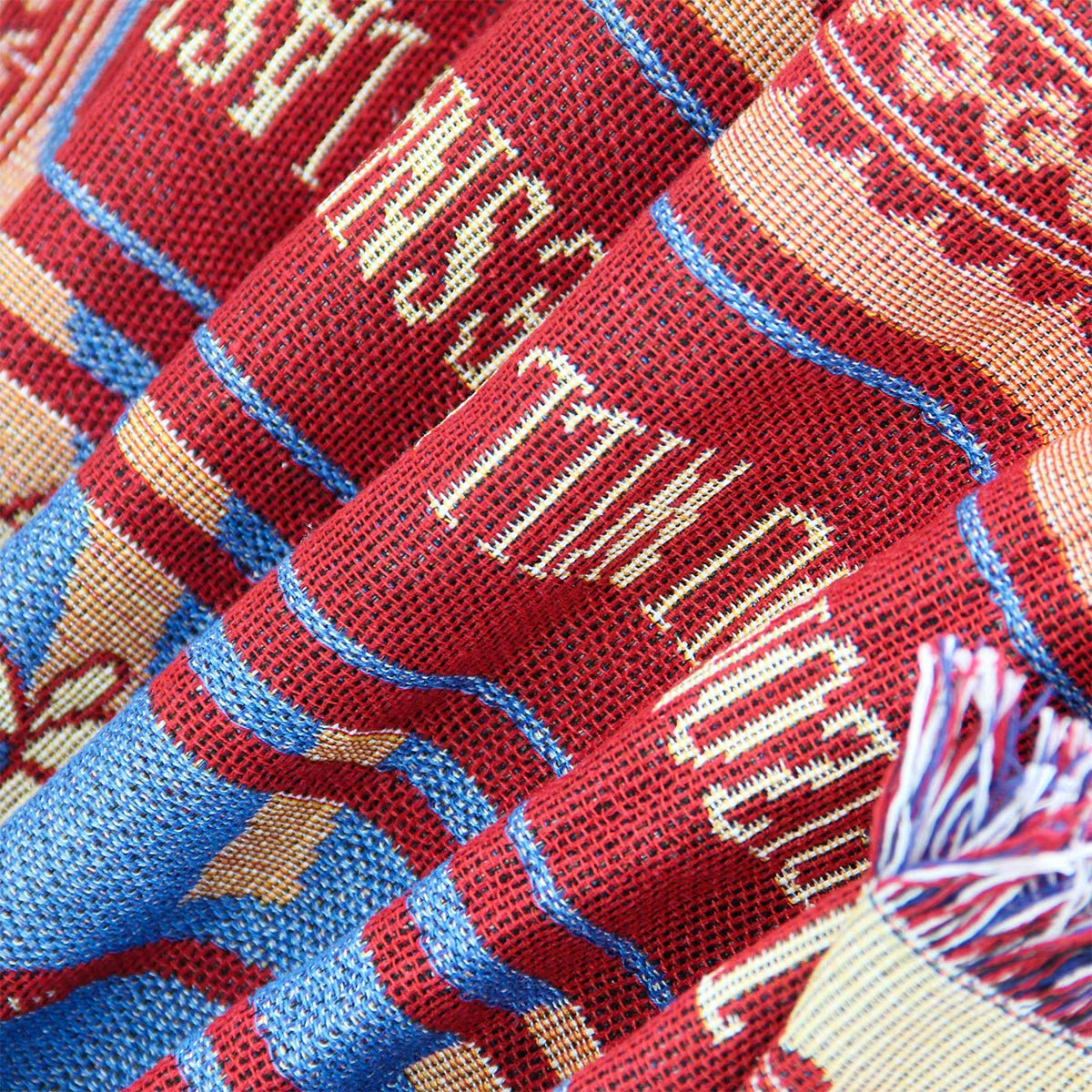 Jacquard Factory Custom Design High Quality Logo/Pattern Woven Tapestry Blanket and Warp Tapestry Throw Blanket