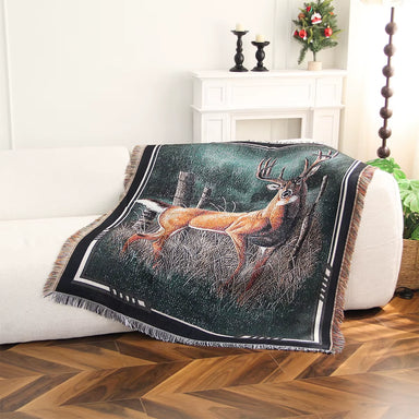 The Jacquard Craft Cartoon Pattern Four Seasons Blanket Supports Full-Process Customized Decoration Practical Tapestry Woven