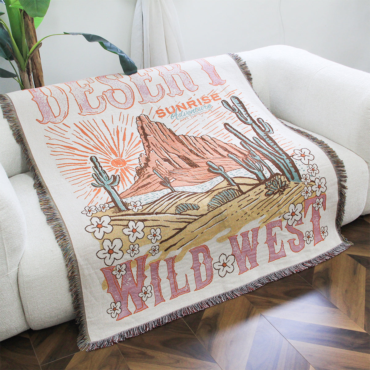 Desert Wild West Woven Blanket