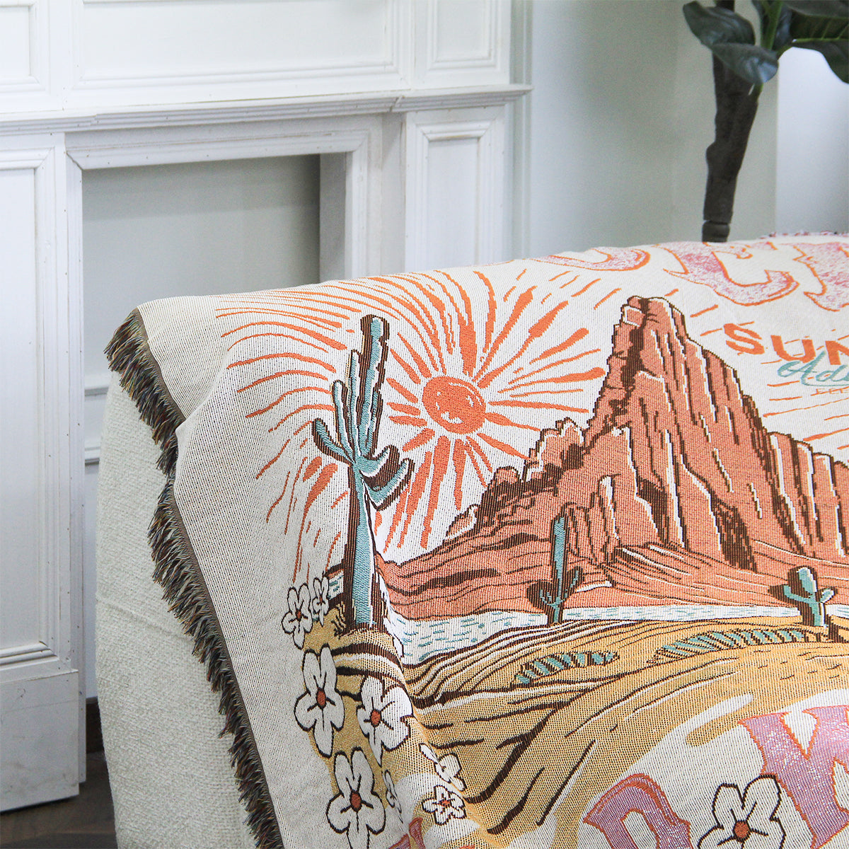 Desert Wild West Woven Blanket