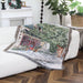 Customized Polyester/Cotton Jacquard Woven Art Pattern Foldable Portable Blanket European American Decorative Throw
