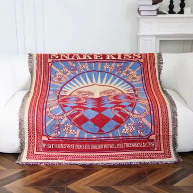 Jacquard Factory Custom Design High Quality Logo/Pattern Woven Tapestry Blanket and Warp Tapestry Throw Blanket